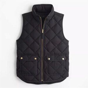 J.Crew Diamond Quilted Excursion Vest - Black - XXXS